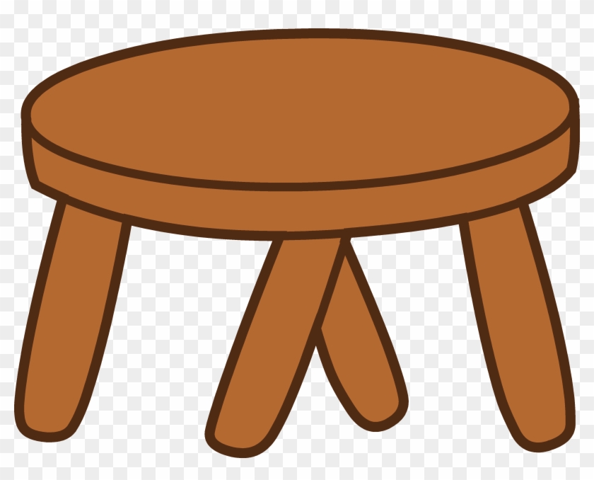 Table Clipart Wood Table - Stool Clipart - Png Download