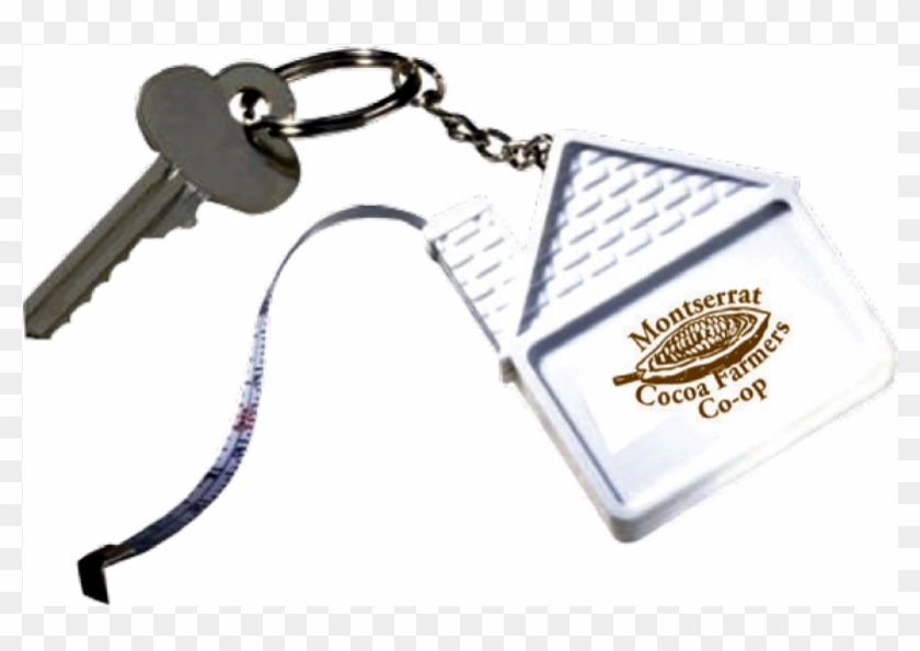House Keyring W/ Measuring Tape - Key Clipart #687372