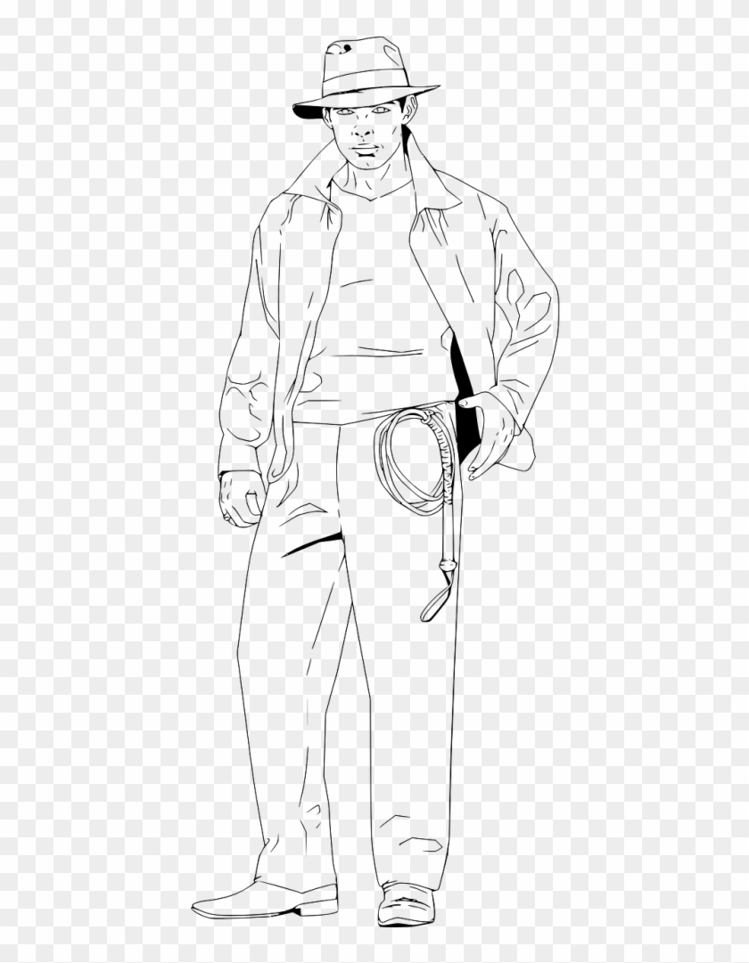 Indiana Vector Graphics - Line Art Clipart #687376