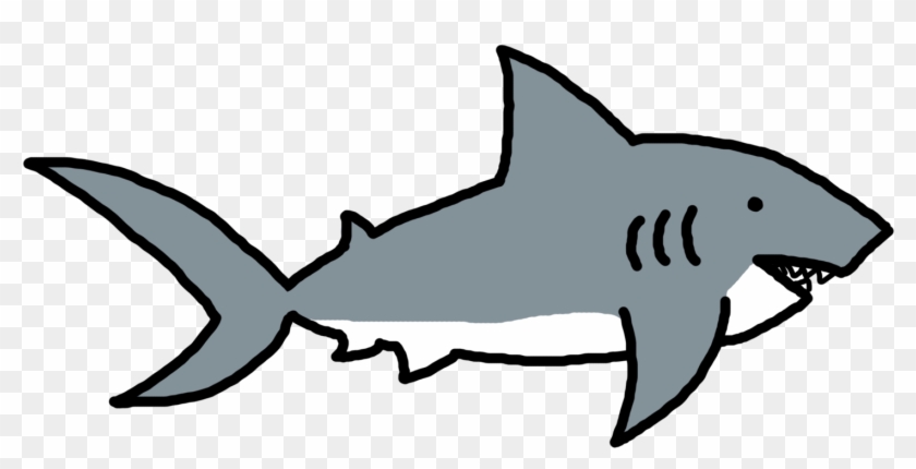 Shark Clip Art Black And White - Png Download