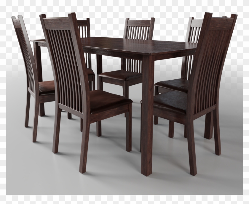 Dark Wood Dining Table And Chairs Imeshh - Chair Clipart #687943