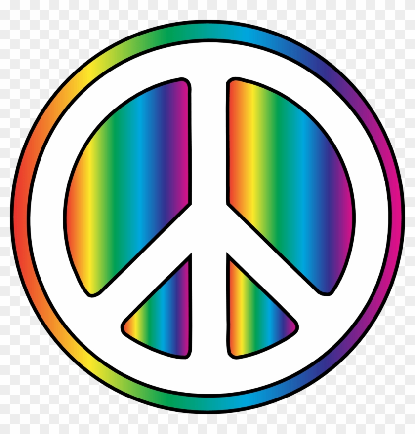 Peace Sign Clip Art - Peace Sign Transparent Background - Png Download #688813