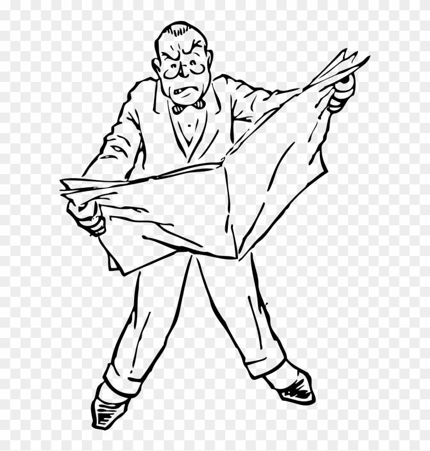 Cartoon Angry Man - Person Clipart Angry - Png Download