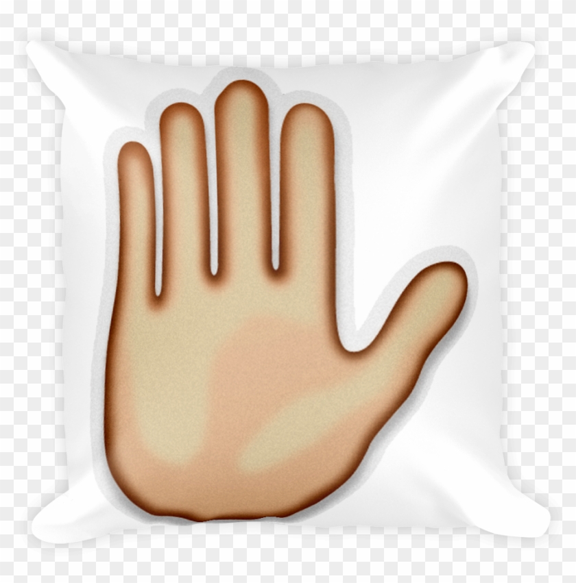 Emoji Pillow - Raised Hand - Throw Pillow Clipart