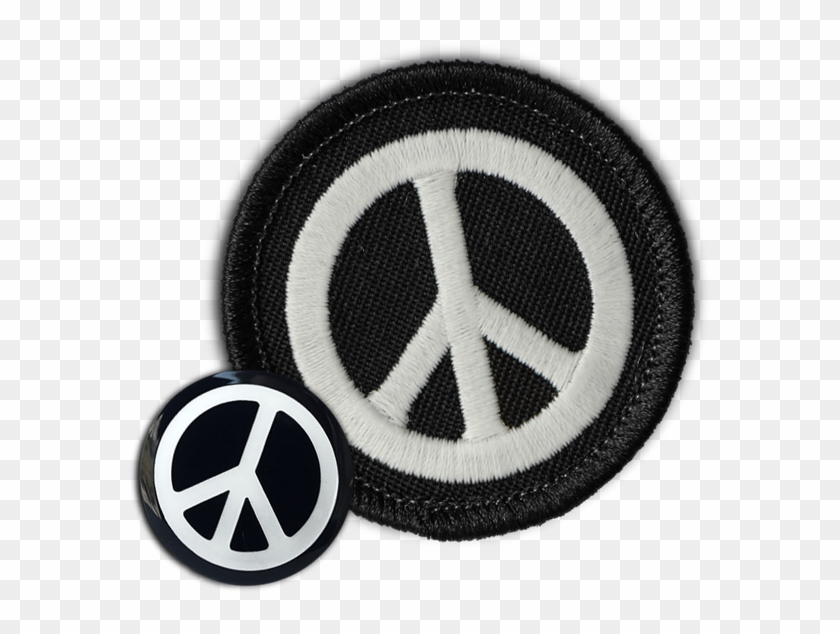 Peace Sign Patch & Pin Combo Clipart