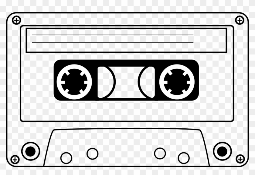 1280 X 820 8 - Cassette Tape Black And White Clipart - Png Download