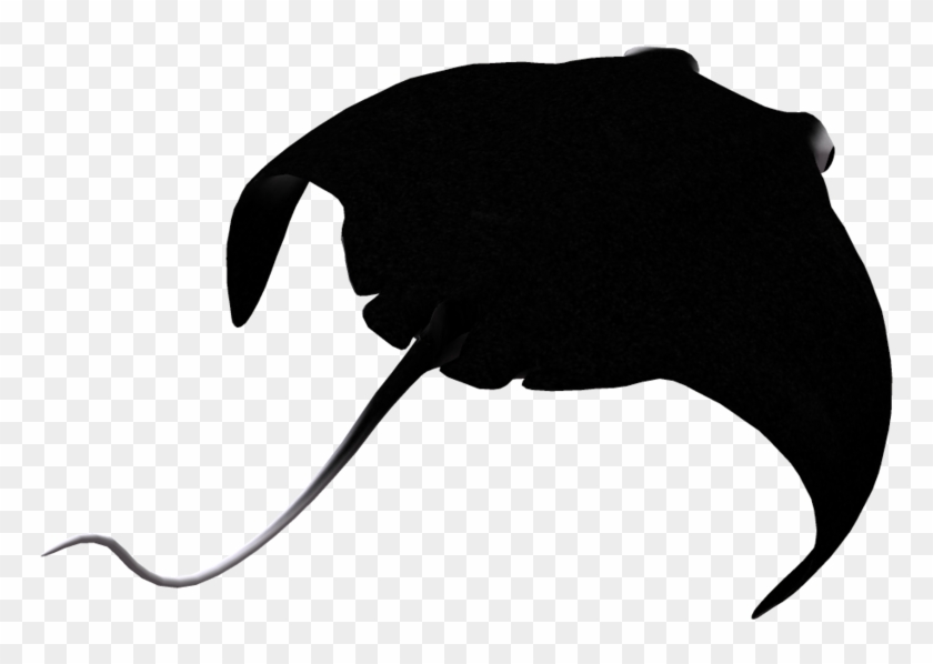 Manta Ray Silhouette At Getdrawings - Manta Ray Silhouette Png Clipart #690043