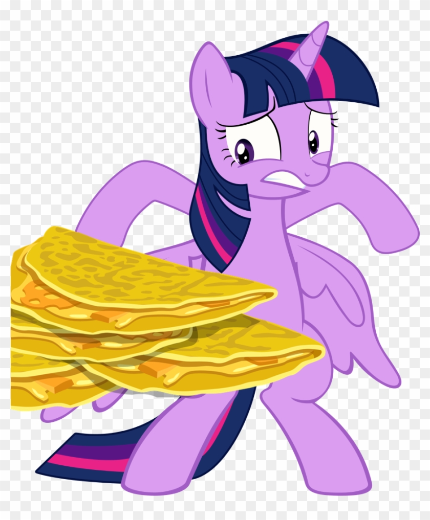 Bluetech, Edit, Female, Food, Inkscape, Mare, Pony, - Mlp Twilight Is Afraid Of Quesadillas Clipart #690186