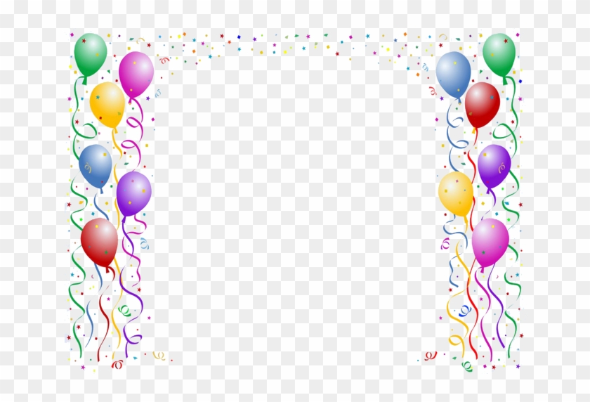 Handpicked Cool Borders For Birthday Invitations And - Balloon Border Clipart Png Transparent Png #690291