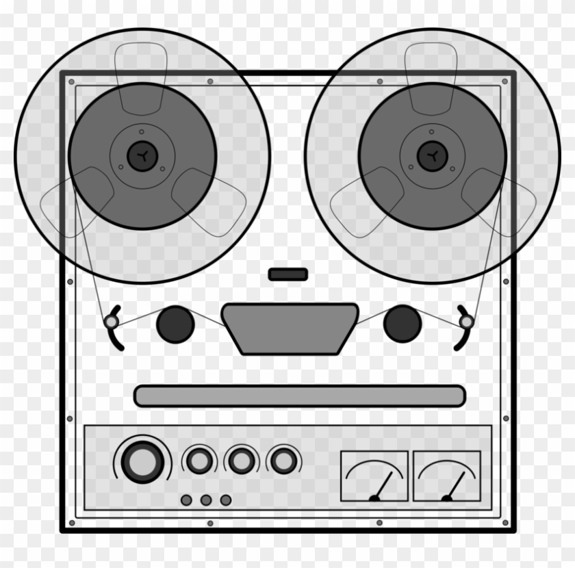Microphone Tape Recorder Compact Cassette Video Magnetic - Tape Recorder Clipart - Png Download #690470