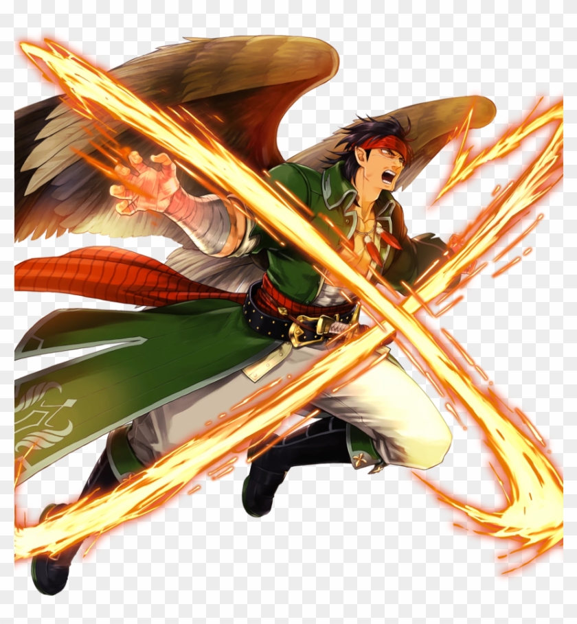 1boy Bandage Belt Boots Feathered Wings Feathers Fire - Fire Emblem Heroes Beast Units Clipart