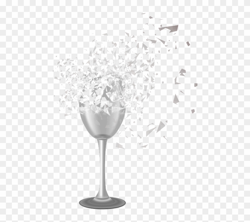 Cracked Glass Transparent - Broken Champagne Glass Png Clipart