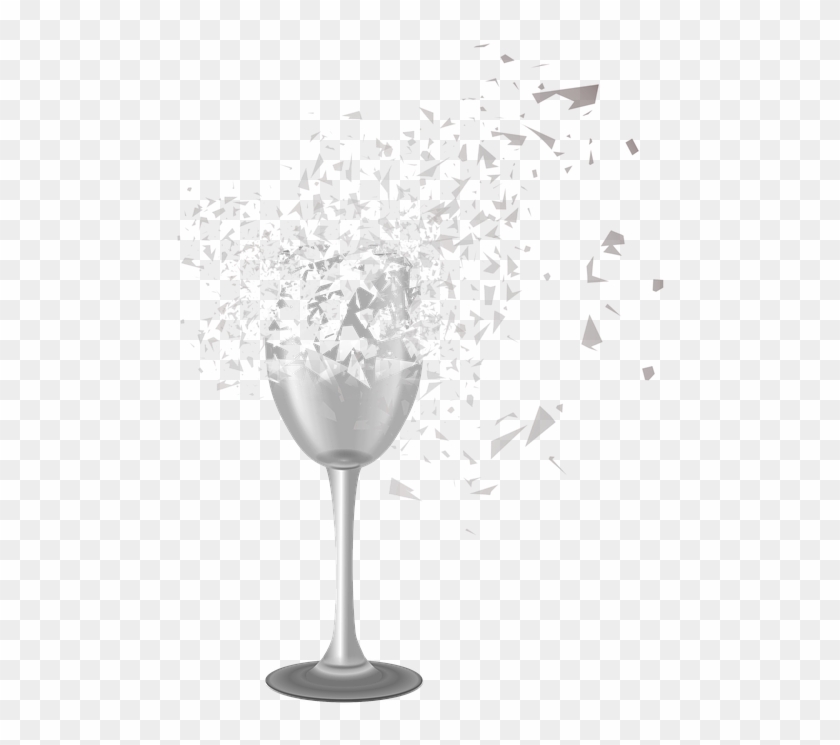 Cracked Glass Transparent - Broken Champagne Glass Png Clipart #692078