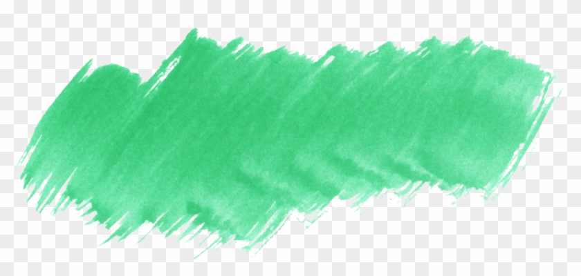 Graphic Free Green Watercolor Brush Stroke Png Vol - Watercolor Brush Mark Png Clipart #692146