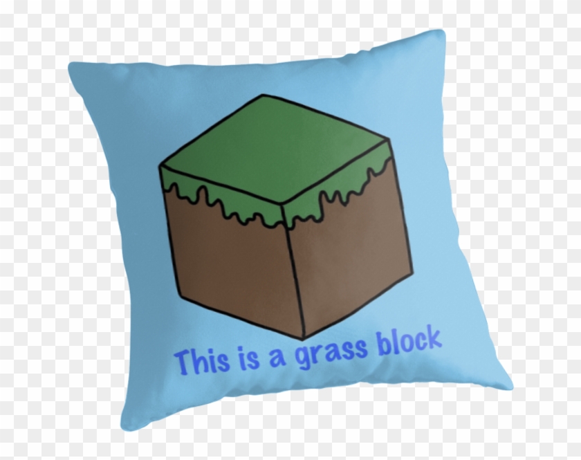 Minecraft Grass Block Design - Cushion Clipart #692927