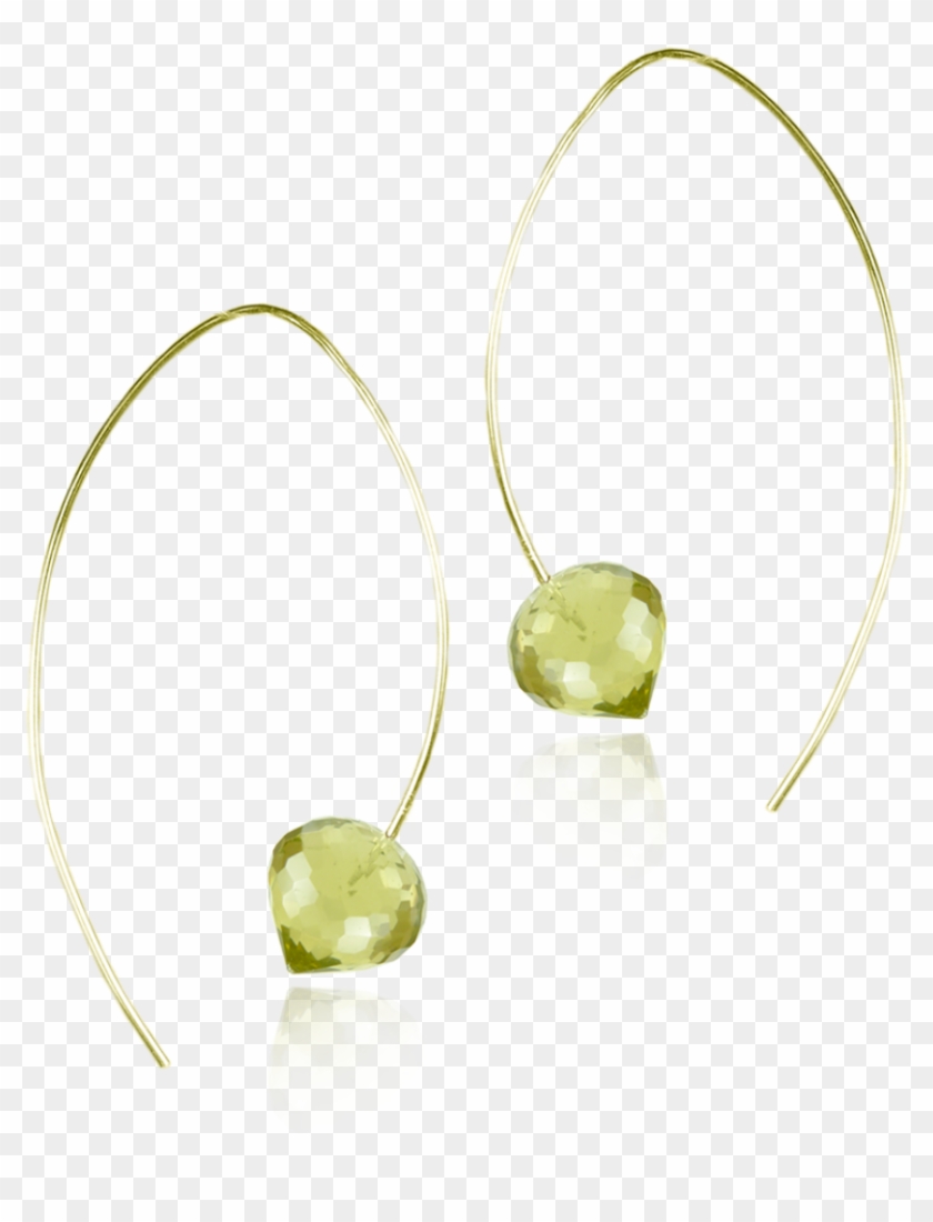 Smokey Quartz Long Fish Hook Earrings - Earrings Clipart