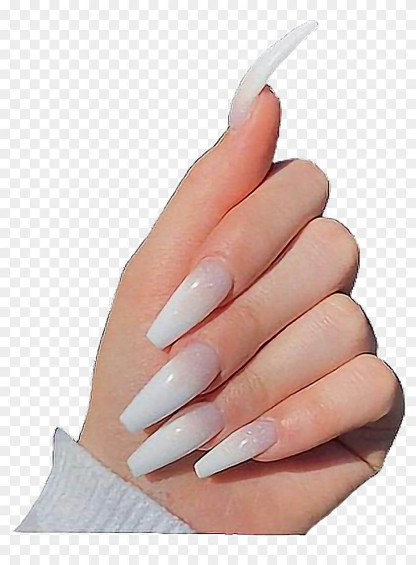 Transparent Acrylic Nails - Transparent White Acrylic Nails Clipart #693229