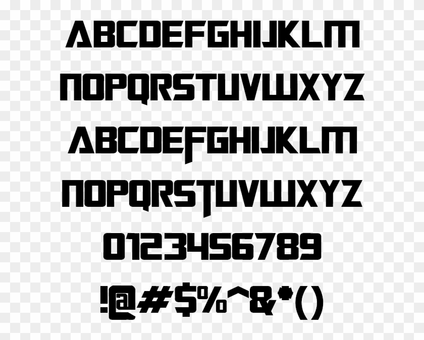 Download Transformers Font Block Slab Example - Heavy Duty Font Clipart #693307