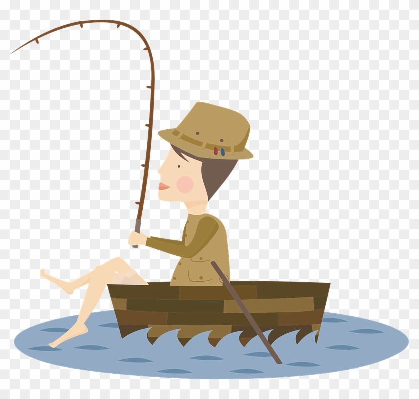 Angling, Fishing, Boat, Catch, Fish, Angler, Bait, - Fisherman Png Clipart #693375