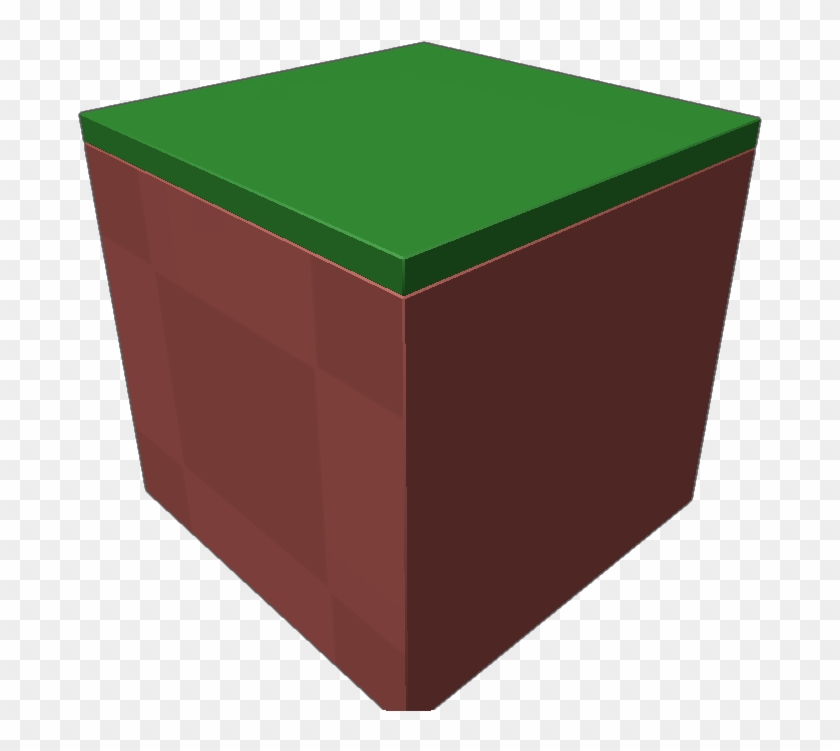 Proportional Grass Block To My Other Minecraft Objects, - Box Clipart