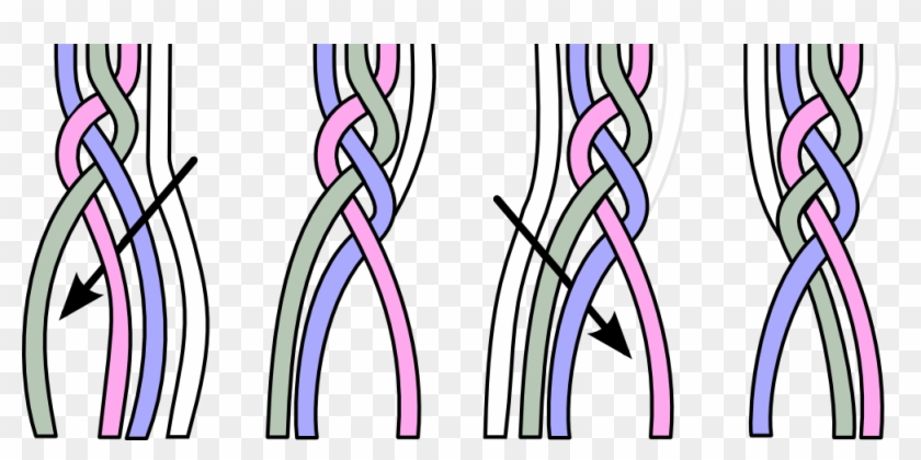 Dutch Braid Graphic - Beginner Step By Step Dutch Braid Clipart