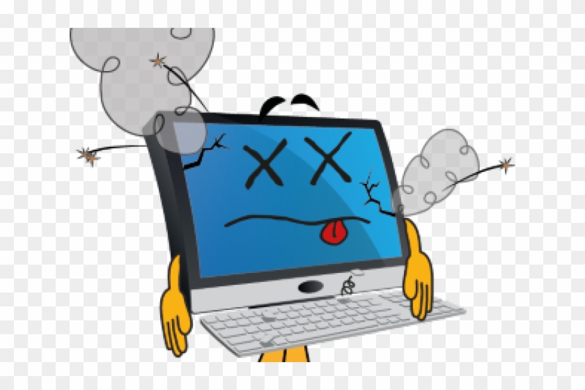 Pc Clipart Old Computer - Computer Cartoon - Png Download