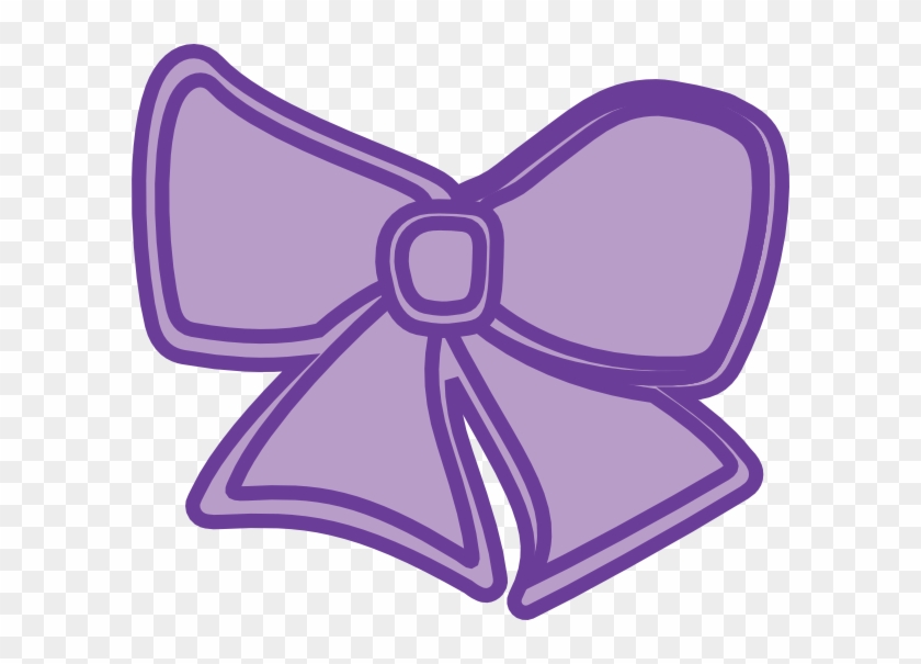 Purple Cheer Bow Clipart Hair Clip Art - Transparent Purple Bow Clipart - Png Download