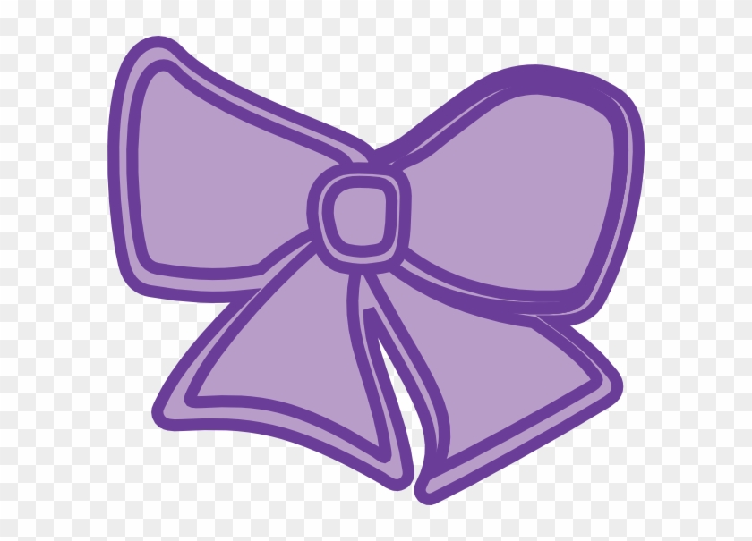 Purple Cheer Bow Clipart Hair Clip Art - Transparent Purple Bow Clipart - Png Download #694196
