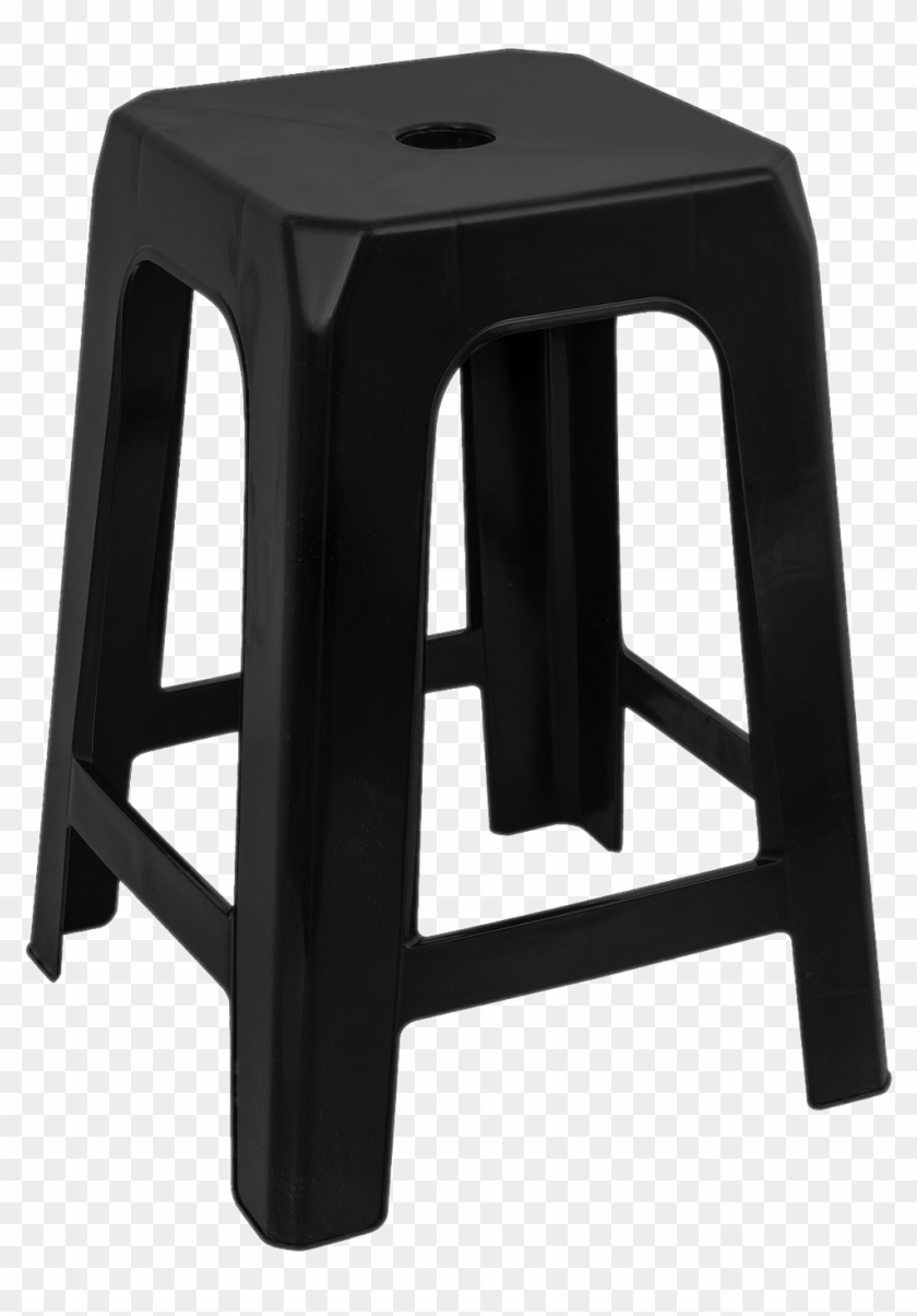 Black Plastic Stool - Plastic Stool Png Clipart