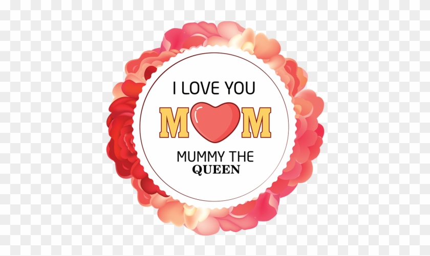 Mother Day Badge With Flower Circular Floral Ai File - Love Clipart