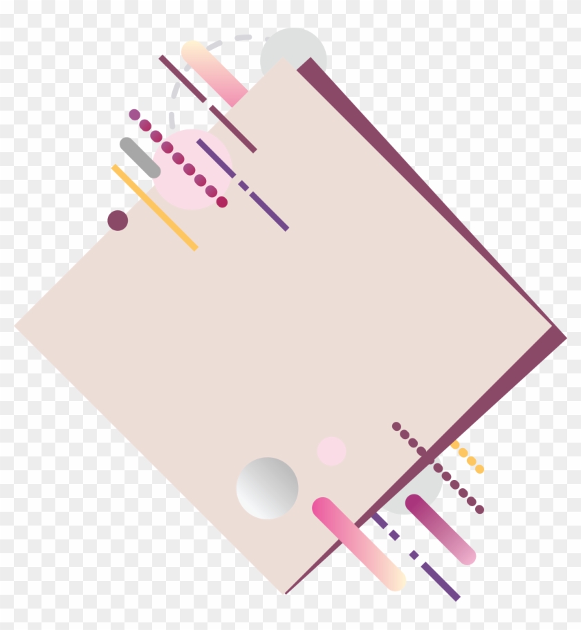 Light Pink Diagonal Square Banner With Top Bottom Diagonal - Graphic Design Clipart #694838