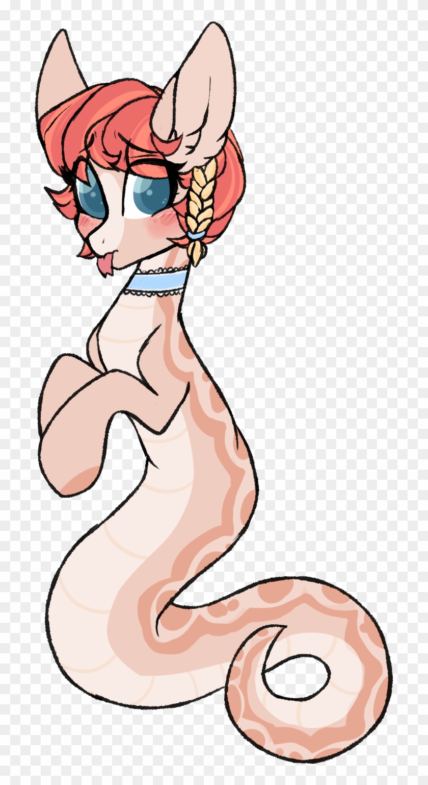 Angelbeat-drift, Blep, Blushing, Braid, Choker, Female, - Cartoon Clipart #695126