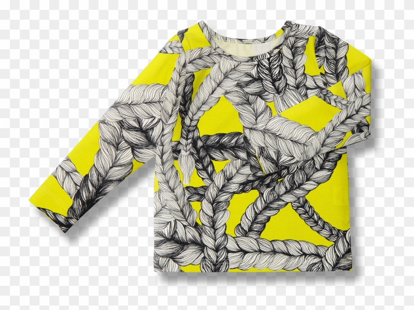 Long Sleeve Shirt Pau Braid Dark Yellow 80 140cm - Vimma Letti Kangas Clipart #695146