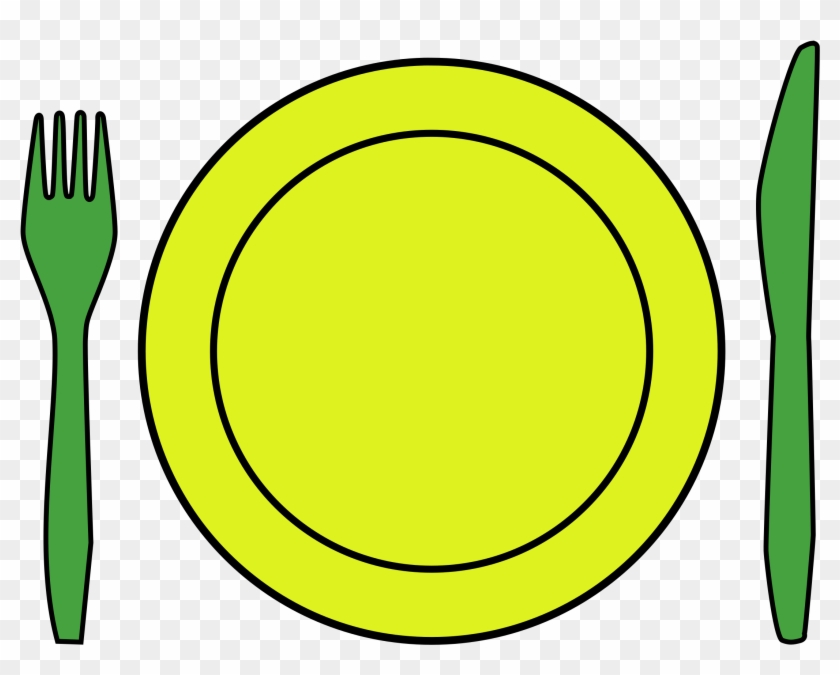 Dinner Plate Clipart Transparent - Clipart Plate And Cutlery - Png Download #695228