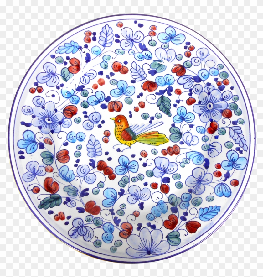 Dinner Plate Arabesco Celeste - Circle Clipart