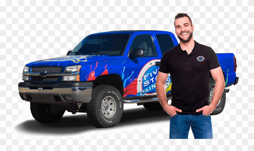 Five Star Painting Truck And Owner - Five Star Painting Vehicle Clipart