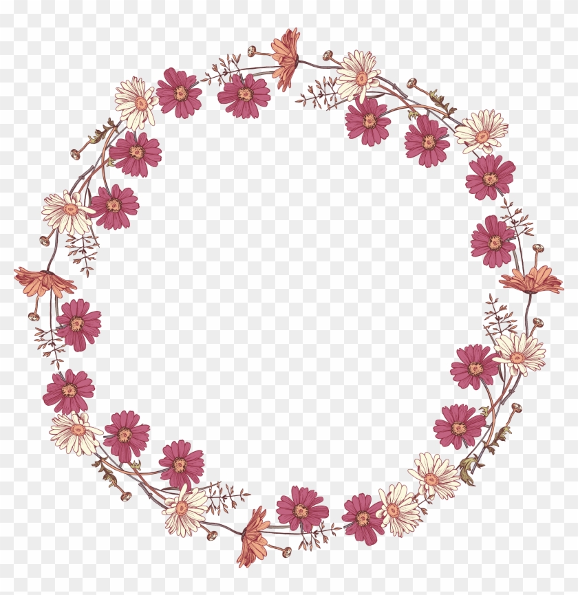 Drawn Floral Vine Border - Vines And Flowers Drawing Clipart