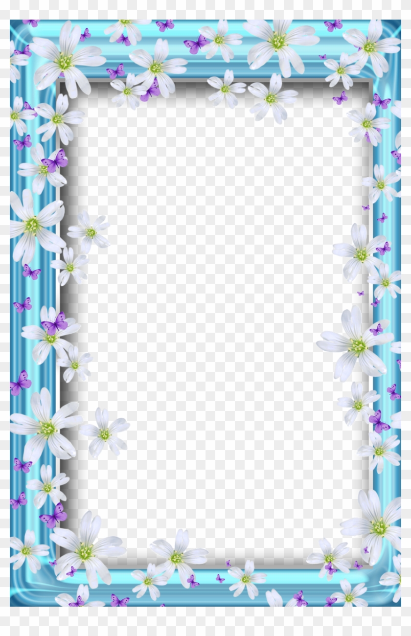 Borders For Paper, Borders And Frames, Flower Frame, - Beautiful Butterflies Borders And Frames Clipart #696228