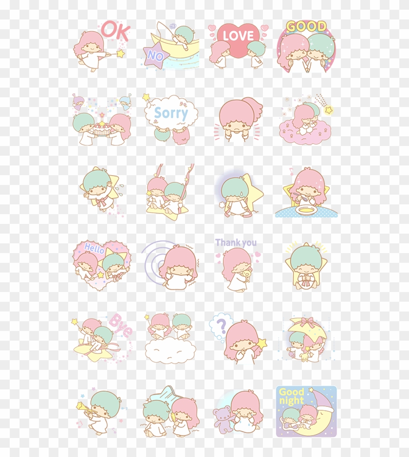 Little Twin Stars Animated Stickers By Sanrio - Little Twin Stars Iphone Clipart