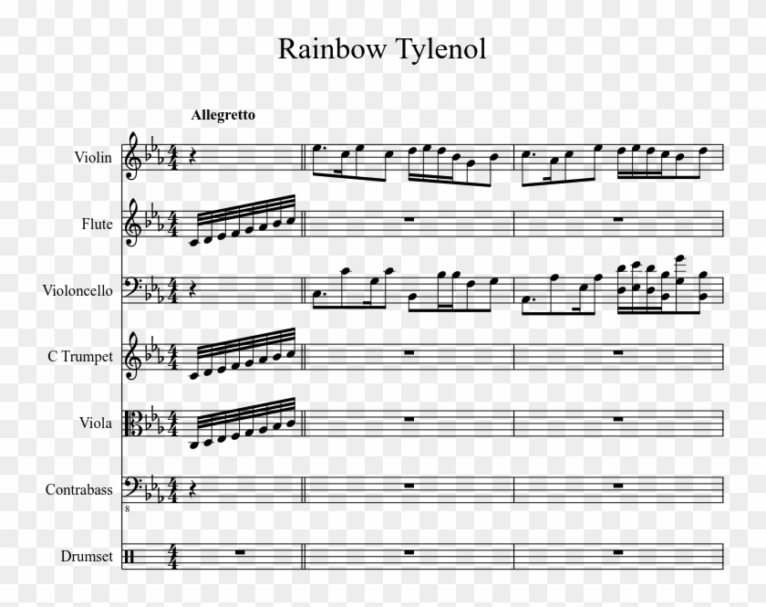 Rainbow Scorelenol - Wii Shop Theme Sheet Music Clipart