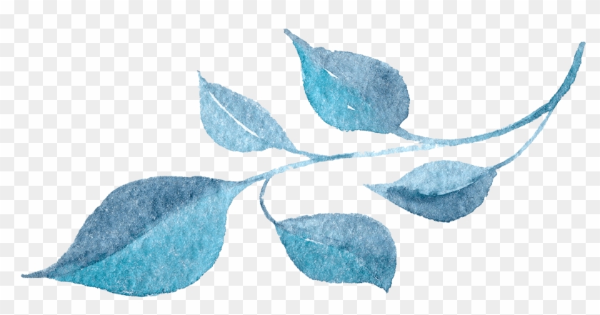Clip Art Stock Watercolor Flower Blue Background Floral - Blue Watercolor Flower Transparent - Png Download #696959
