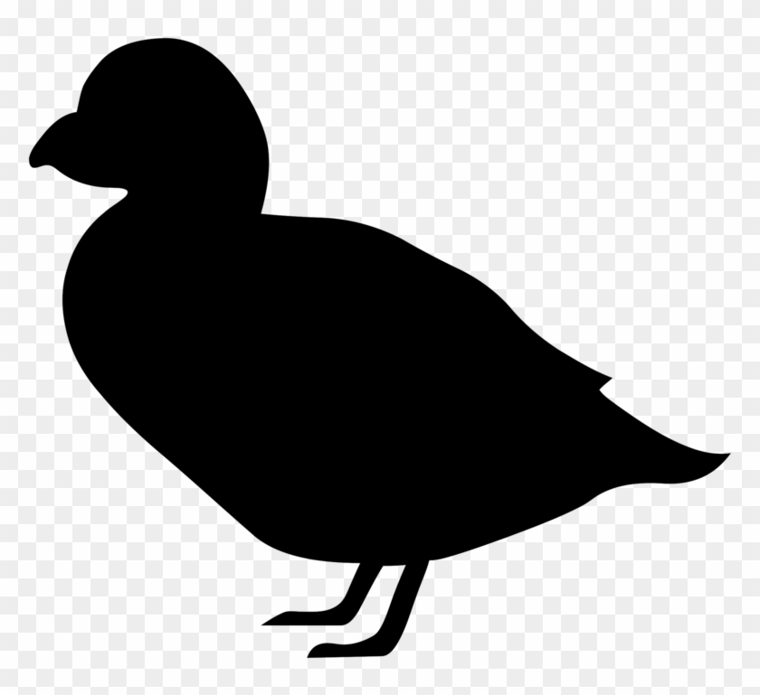 Canada Goose Duck Bird Silhouette - Silhouette Puffin Clipart #697129