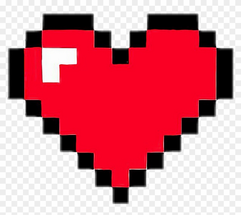 Heart Pixelart Game Retro Red Minecraft Life Pixel - Broken Heart Pixel Png Clipart #697718