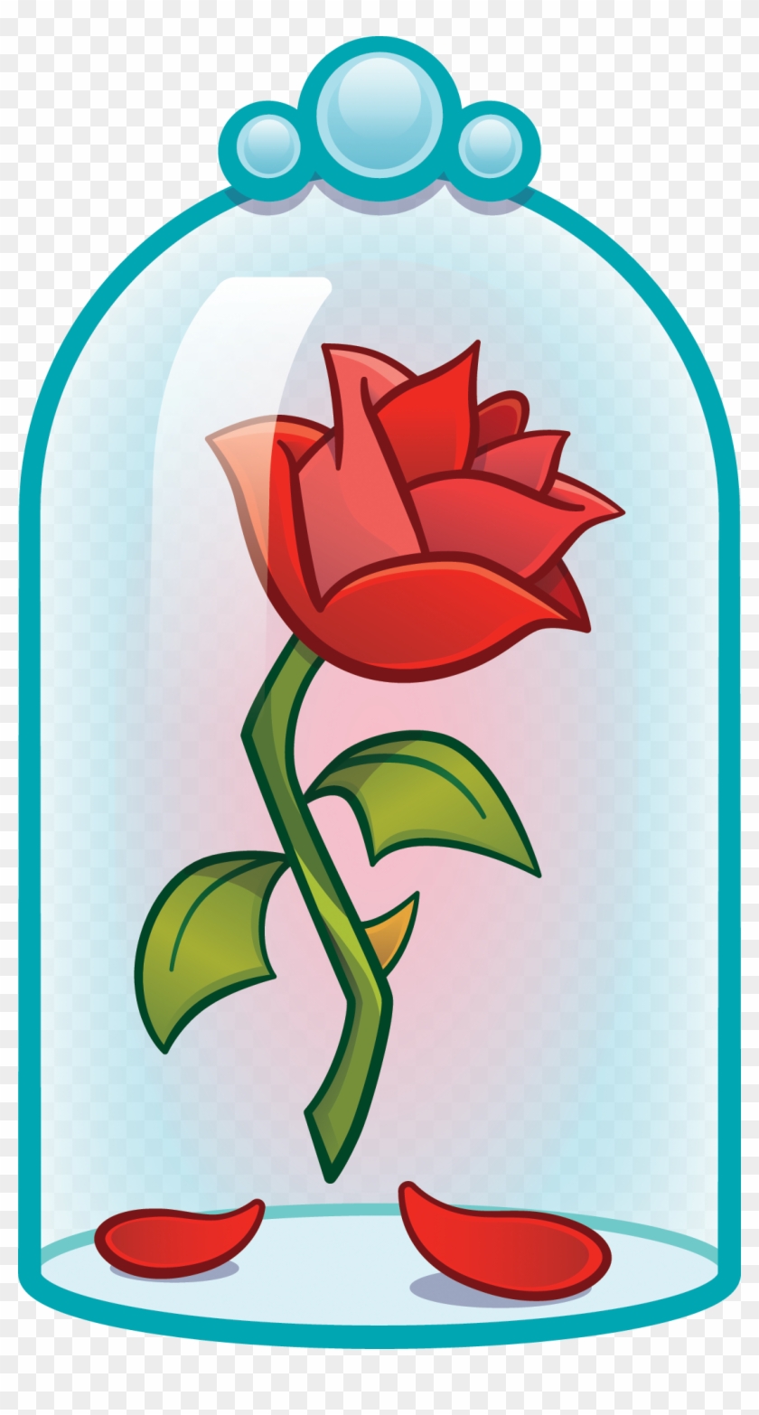 Disney's Emoji - Cartoon Beauty And The Beast Flower Clipart