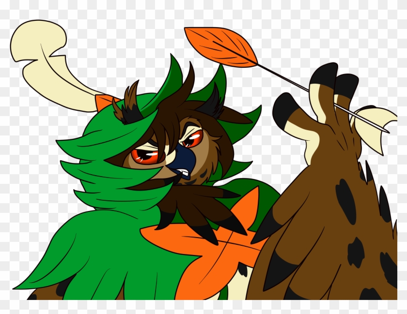 Cosplaying As Decidueye - Cartoon Clipart