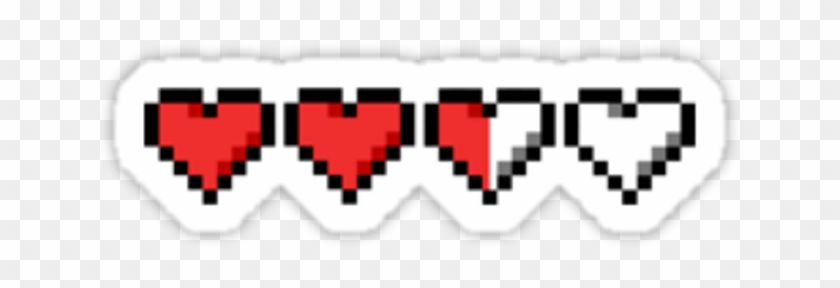 Heart Hearts Minecraft Corazon Corazones Vida Life - 8 Bit Heart Sticker Clipart #698230