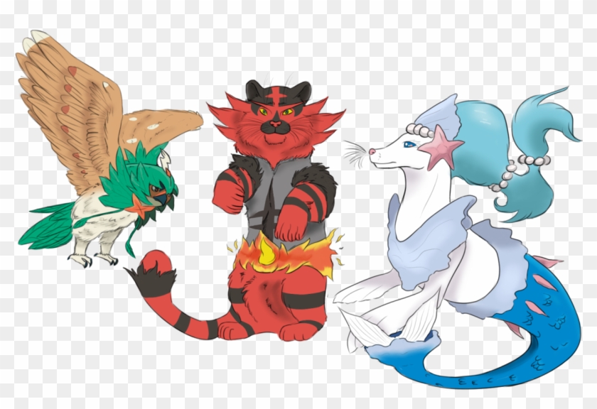 Here We Have Decidueye, Incineroar And Primarina From Clipart #698319
