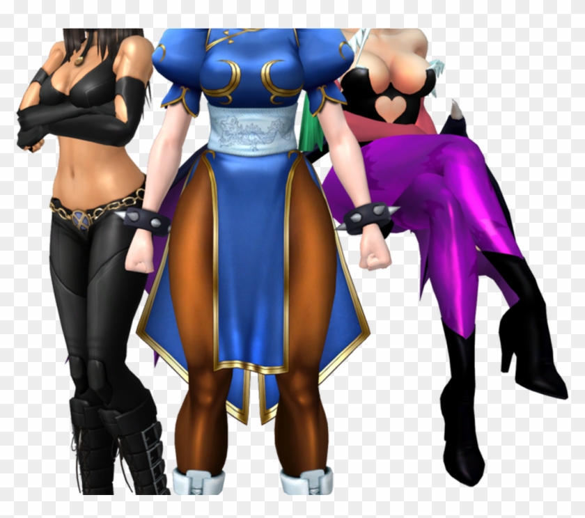 Marvel Vs Capcom Chun Li, Morrigan And X 23 By Caliburwarrior Clipart #698345