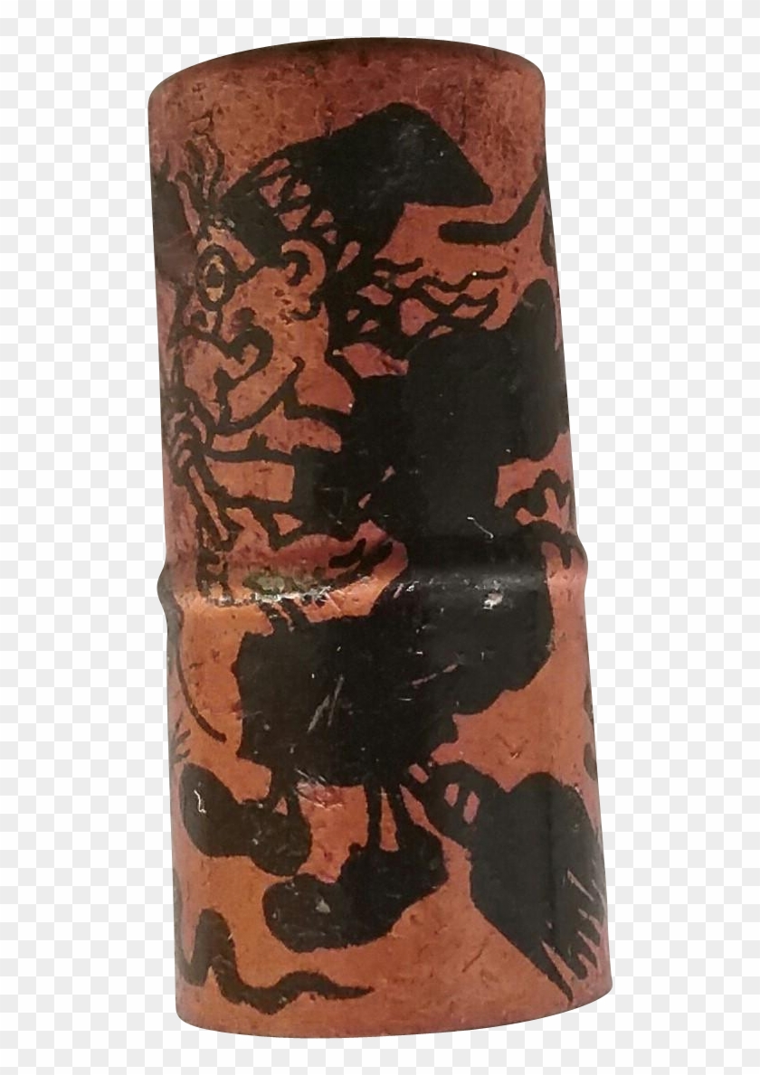 German Halloween Metal Tin Siren Whistle Noisemaker Clipart