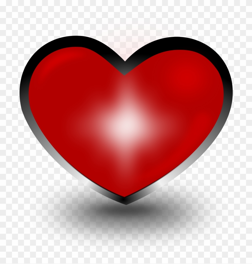 Heart Free Stock Photo Illustration Of A Red Heart - Coração 3d Png Clipart #699473